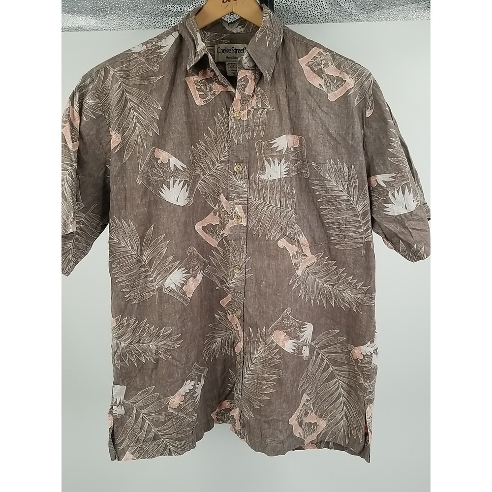 Cooke‎ Street Honolulu Short Sleeve Hawaiian Shirt Mens Medium Button Up Floral